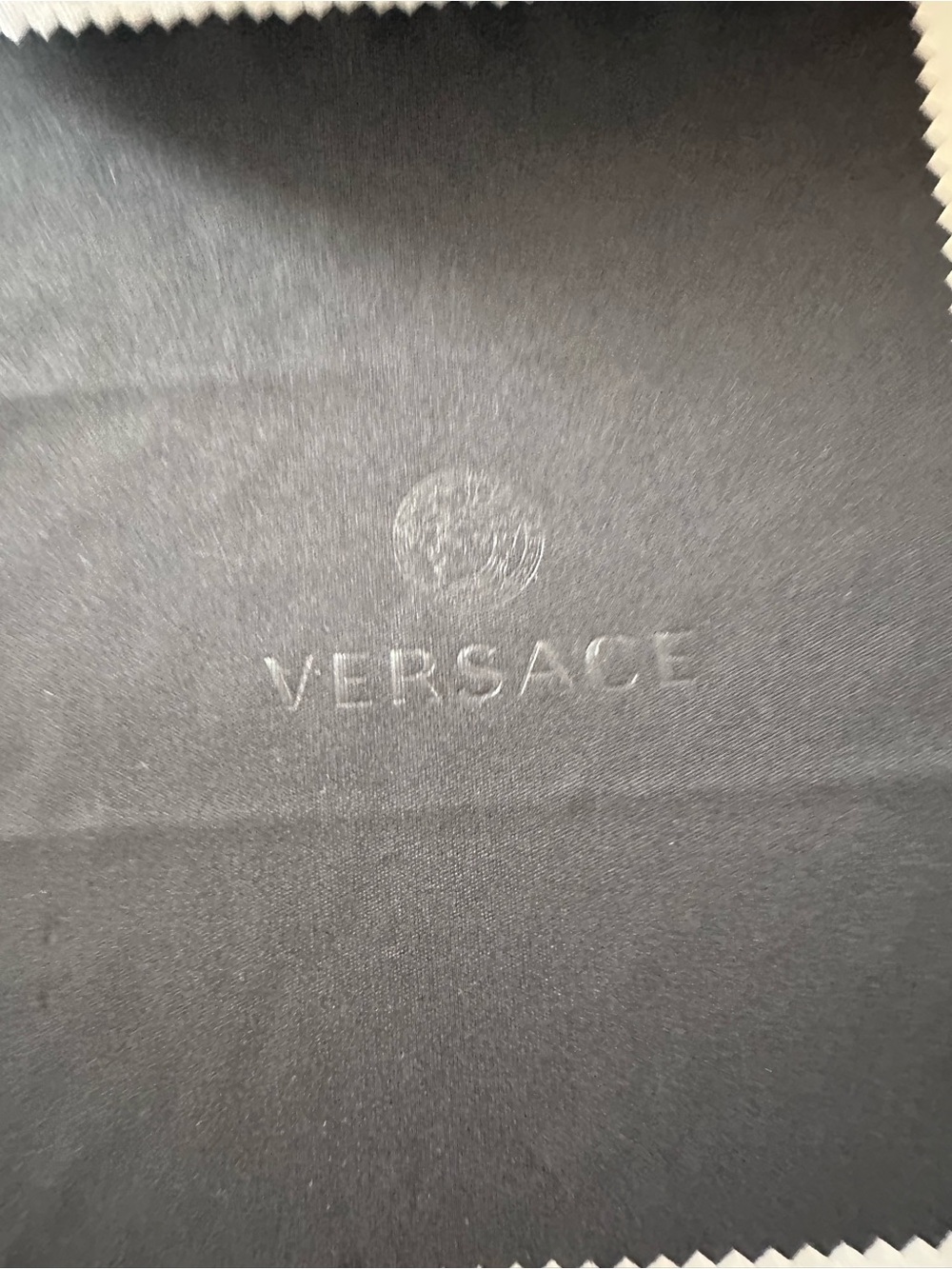 Versace Black and Gold Eyewear Case with Black Microfiber Cloth - Picture 2 of 10
